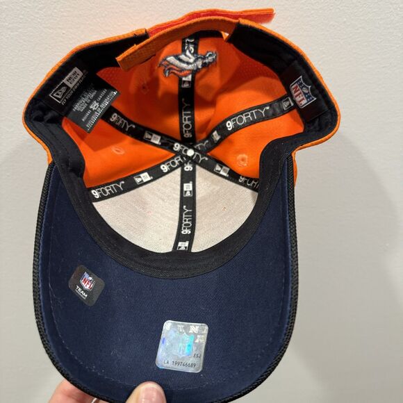 NWT New Era 9Forty Hat Denver Broncos NFL Embroidered Orange Adjustable Football - Picture 6 of 10